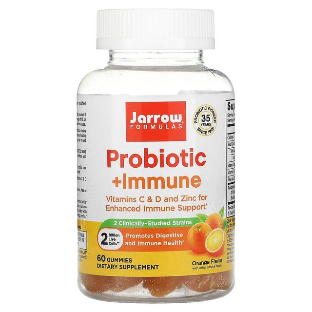 Jarrow Formulas, Probiotic + Immune, Orange, 2 Billion, 60 Gummies on Productcaster.