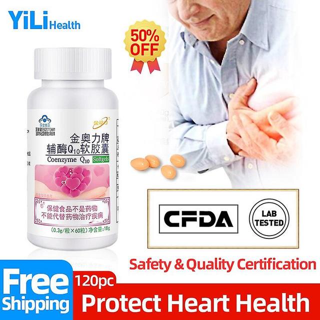 Coscelia Coenzyme Q10 Capsules Coq10 Supplements Cardiovascular Support Heart Health Improve Anti Aging Care Non-gmo Cfda Approved 60pc 2bottles 120pc on Productcaster.