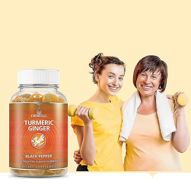 2 Pack Turmeric Vitamin Supplement Gummies With Ginger & Black Pepper | Supports Joint Inflammation | Active Ingredients Curcumin Extract 300 Mg | ... on Productcaster.