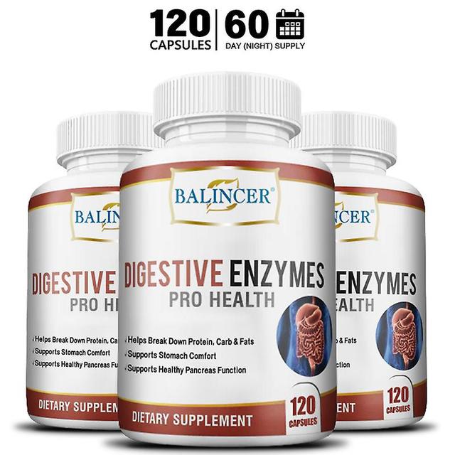 Vorallme Balancer Digestive Enzymes Promote Pancreatic Health, Enhance Digestion, And Relieve Stomach Pain And Diarrhea 120 Count-3 bottle on Productcaster.