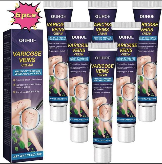 OUHOE Vein Repair Cream relieves leg pain, swelling and raised veins, earthworm leg vein massage care cream Massage Oil1PCS) 6PCS on Productcaster.