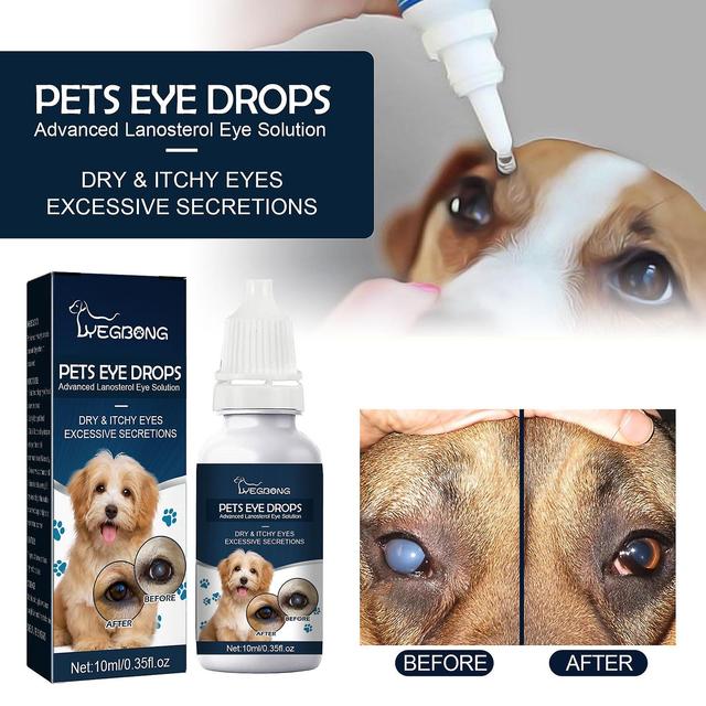 Drops For Advanced Lanosterol Therapeutic Eye Lubricating Drop For Dog & Cats | Improve Vision , Health & Dryness, Relief In Animals 10ml 5pcs on Productcaster.