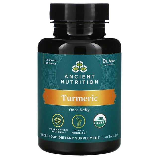 Dr. Axe / Ancient Nutrition, Turmeric, Once Daily, 30 Tablets on Productcaster.