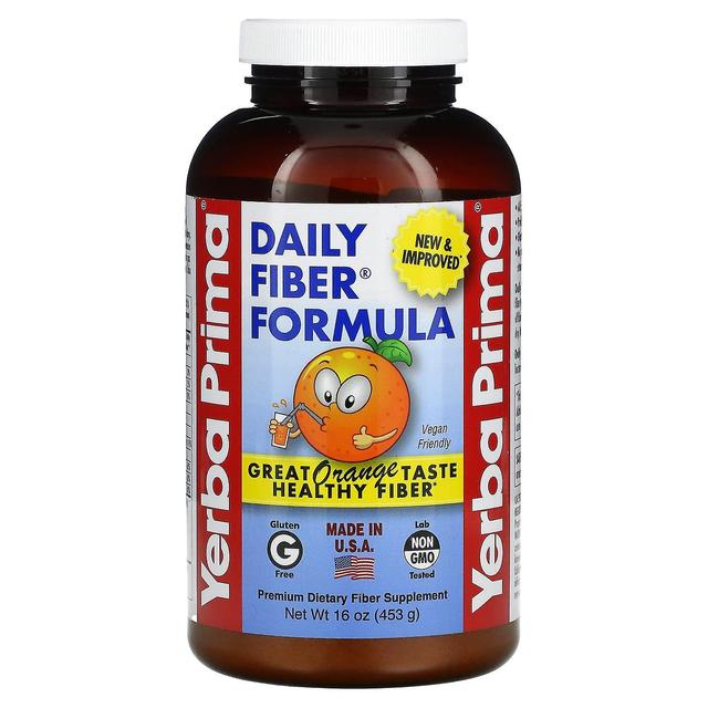 Yerba Prima, Daily Fiber Formula, Orange, 16 oz (453 g) on Productcaster.