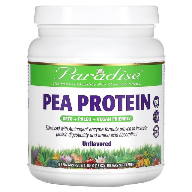 Paradise Herbs, Pea Protein, Unflavored, 16 oz (454 g) on Productcaster.