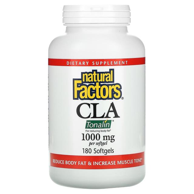 Natural Factors, CLA, Conjugated Linoleic Acid Blend, 1,000 mg, 180 Softgels on Productcaster.