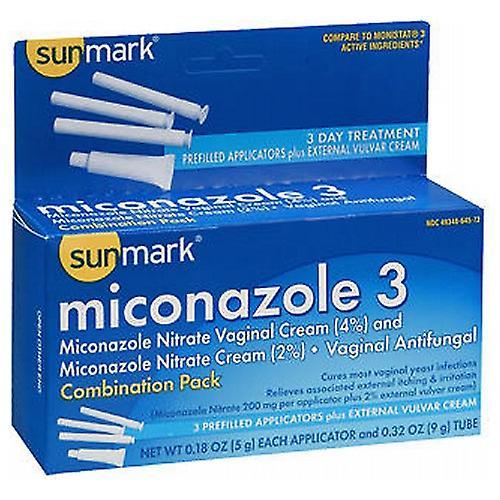 Sunmark Miconazole 3 Vaginal Antifungal Prefilled Applicators, Combination Pack 3 each (Pack of 1) on Productcaster.