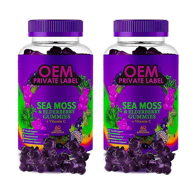 Seaweed Gummies & Elderberry - Vitamin C + Zinc - Extra Boost Immune & Thyroid Support Gummy Bears For Kids & Adults - 60 Gummies on Productcaster.