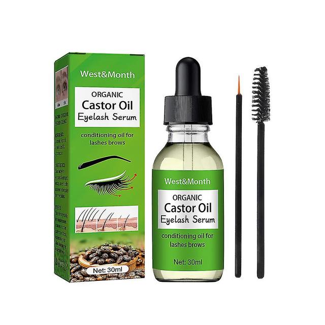 West&month Castor Oil Eyelashes Essential Oil Natural Slender Black Dense on Productcaster.