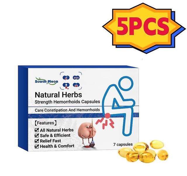 5pcs South Moon Herbal Hemorrhoids Capsules Anus Herbal Repair Relieve Itching And Discomfort Anus Shujuan Hemorrhoids Capsules on Productcaster.