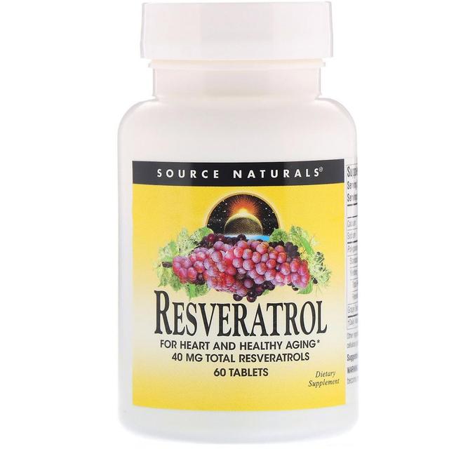 Source Naturals Kilde Naturals, Resveratrol, 60 tabletter on Productcaster.