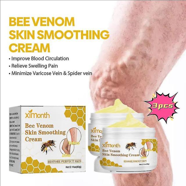 Ximonth Bee Venom Venom Repair Cream lindrer bensmerter og hævelse, glatter blodkarbuler og venepleje creme massage olie1stk) -GSL 3PCS on Productcaster.