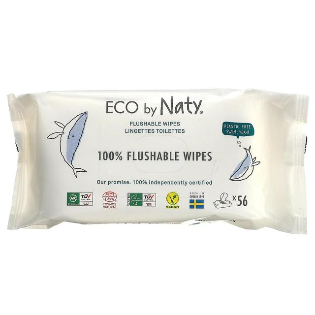 Naty, Flushable Wipes, 56 Wipes on Productcaster.