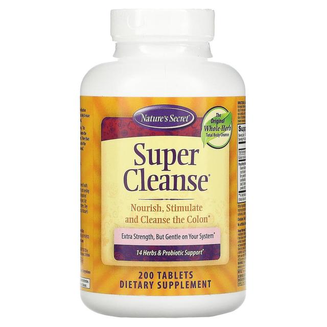 Nature's Secret, Super Cleanse, 200 Tablets on Productcaster.