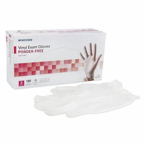 McKesson Exam Glove Small NonSterile Vinyl Standard Cuff Length Smooth Clear Not Chemo Approved, Count of 100 (Pack of 1) on Productcaster.