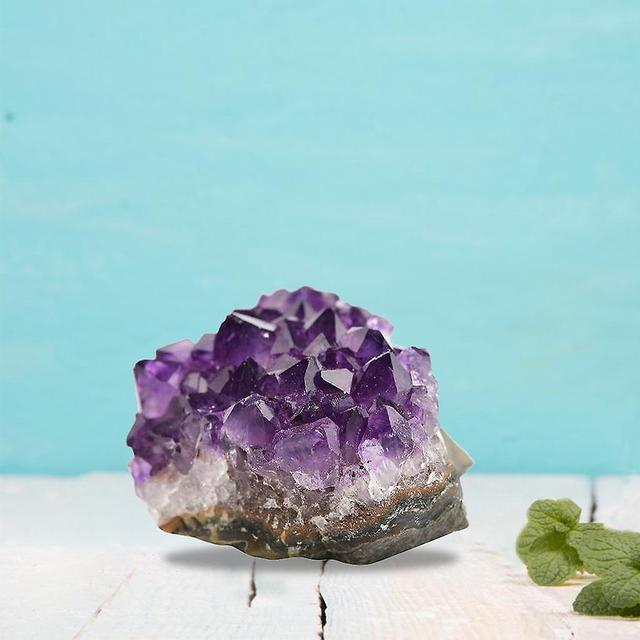 Unique Natural Amethyst Rock Mineral Uruguay For Spiritual Meditation Decor - 200 To 260g 400 to 480g on Productcaster.