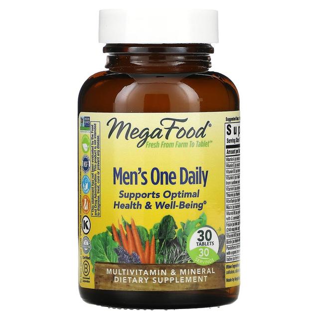 MegaFood, Heren One Daily, 30 tabletten on Productcaster.