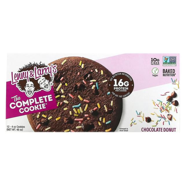 Lenny & Larry's, The Complete Cookie, Chocolate Donut, 12 Cookies, 4 oz (113 g) Each on Productcaster.