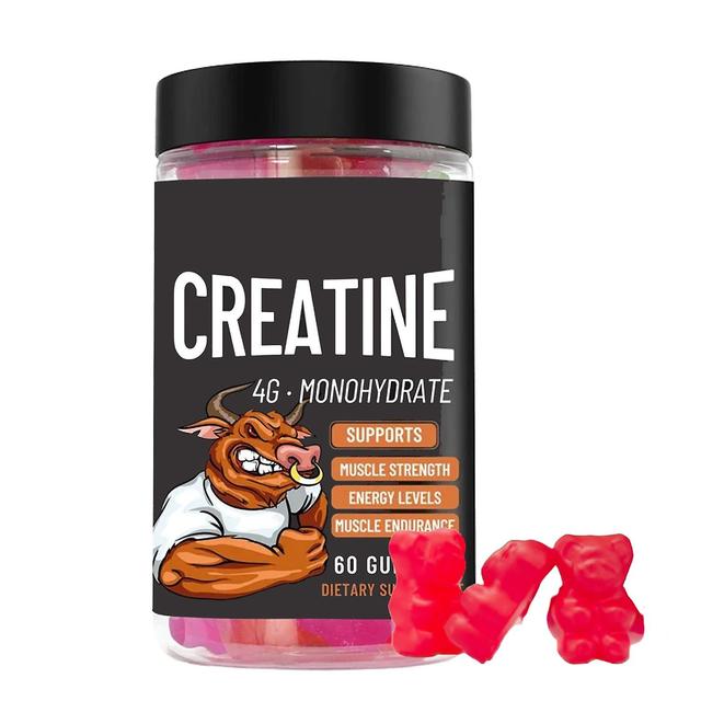 1-pack Creatine Monohydraat Gummies | Voedingssupplement voor het vergroten van spiermassa, energie, spierherstel en uithoudingsvermogen 1pc on Productcaster.