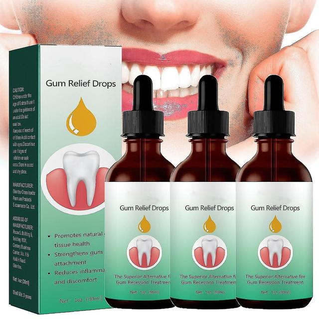 Gum Regrowth Drops, 30ML Gum Regrowth Treatment Drops, Rejuvenate Your Gums with Ease, Repair Gum Regrowth for Receding Gum 3 pcs on Productcaster.