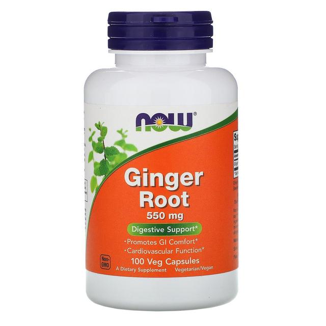 Now Foods, Ginger Root, 550 mg, 100 Veg Capsules on Productcaster.