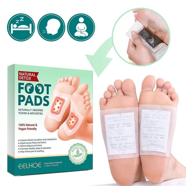 20pcs Wormwood Foot Patches Help Sleep, Dispel Cold, Damp Toxins, Clear Face, Relieve Stress, Clean Foot Patches MZZ on Productcaster.