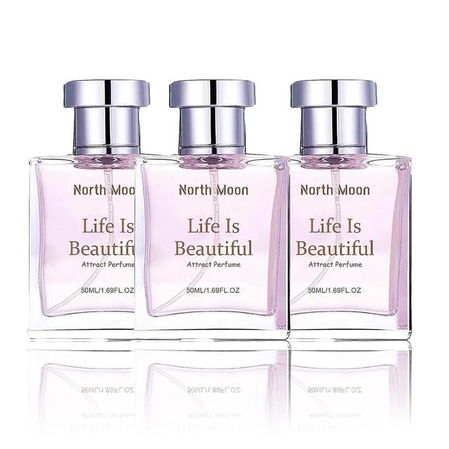 Premium Feromon Woda kolońska dla kobiet, Life is Beautiful Perfumy Silny olejek perfumowany Feromon Eleganckie urocze perfumy Długotrwały zapach 3pcs on Productcaster.