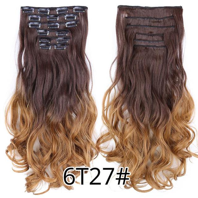 Duqi Leeons Synthetic Hair Curly Clip In Wig Extension 16 Clips In Hair Extension Hair Pieces Fake Hair Extension Synthetic 49 Colors curly 6t27 22... on Productcaster.