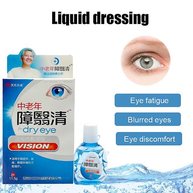 Qian 10ml Cool Eye Drops Medical Cleanning Detox Relieves Discomfort Removal Fatigue Improve Vision Relax Massage Eye Care on Productcaster.