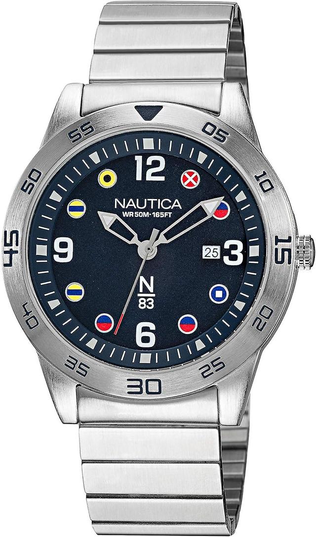 Nautica Men's Watch NAPPAS101 Silver and Blue on Productcaster.