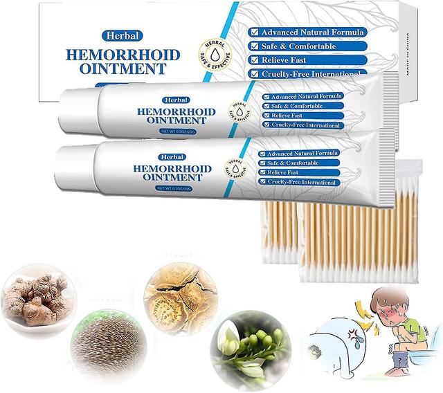 2pcs Natural Herbal Hemorrhoids Ointment,chinese Herbal Hemorrhoids Cream,organic Herbal Hemorrhoids Ointment on Productcaster.