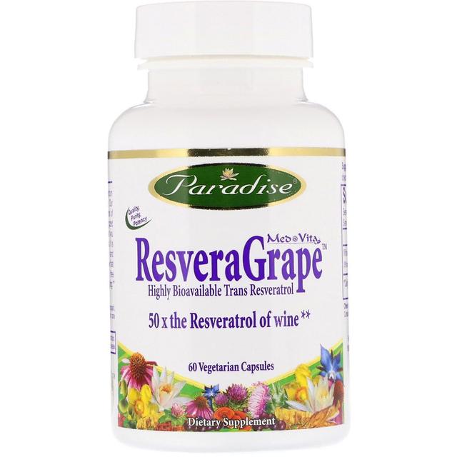 Paradise Herbs, ResveraGrape, 60 Vegetarian Capsules on Productcaster.