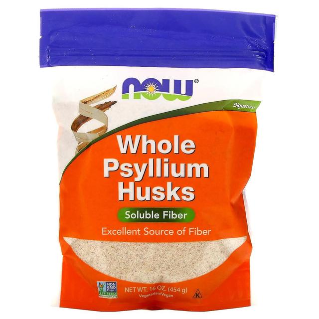 NOW Foods NU Fødevarer, Hele Psyllium Husks, 16 oz (454 g) on Productcaster.