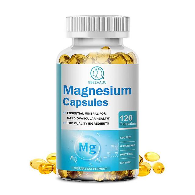 Visgaler Magnesium Glycinate Capsule Support Brain Nerve Health Support Cardiovascular Function Protect Joints Relax Muscle 120pcs on Productcaster.