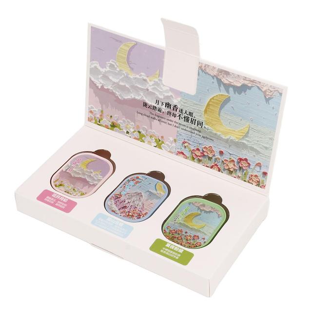 Portable Perfume Portable Solid Perfume 3pcs Set Flower Fragrance Long Lasting for Car and Outdoors on Productcaster.