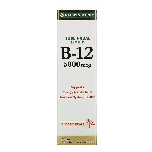 Natures Bounty Nature's Bounty, Sublingual Liquid, Vitamine B12, 5.000 mcg, 2 fl oz (59 ml) on Productcaster.