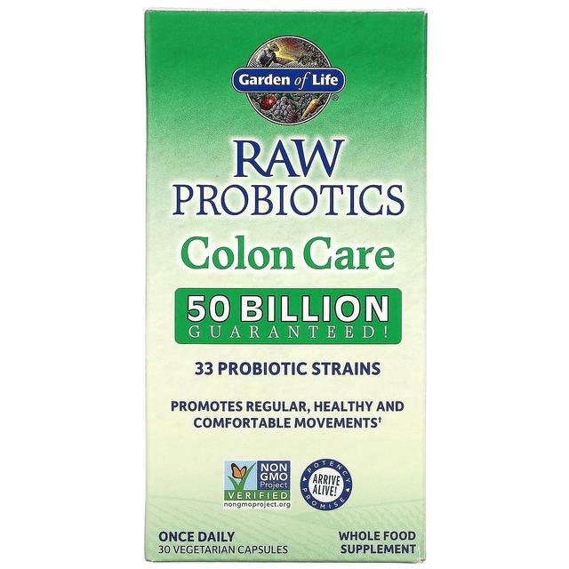 Garden of Life, RAW Probiotics, Colon Care, 30 Vegetarian Capsules on Productcaster.