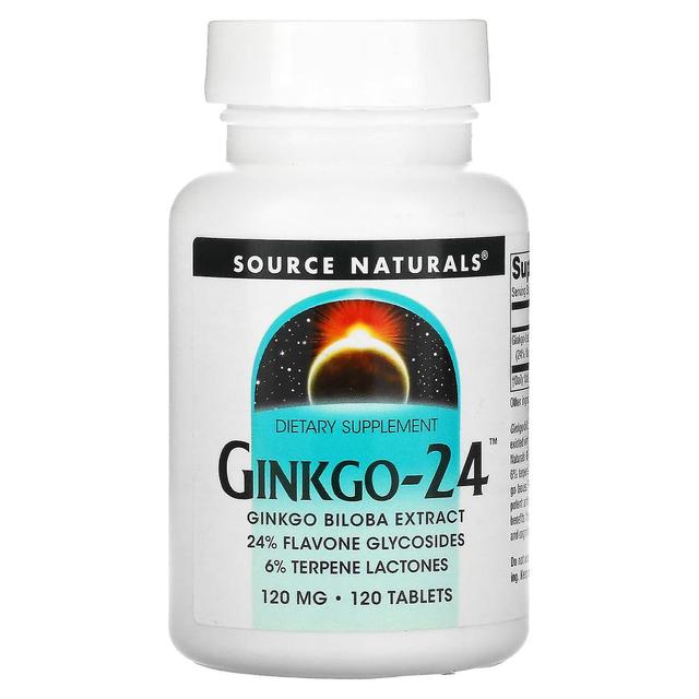 Source Naturals Fonte Naturals, Ginkgo-24, 120 mg, 120 Comprimidos on Productcaster.