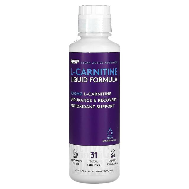 RSP Nutrition, L-Carnitine Liquid Formula, Berry, 3,000 mg, 15.7 fl oz (465 ml) on Productcaster.