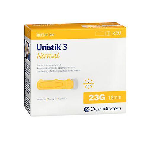 Owen Mumford Unistik 3 Normale Sicherheitslanzetten, 23G, 50 Stück (Packung mit 1 Stück) on Productcaster.