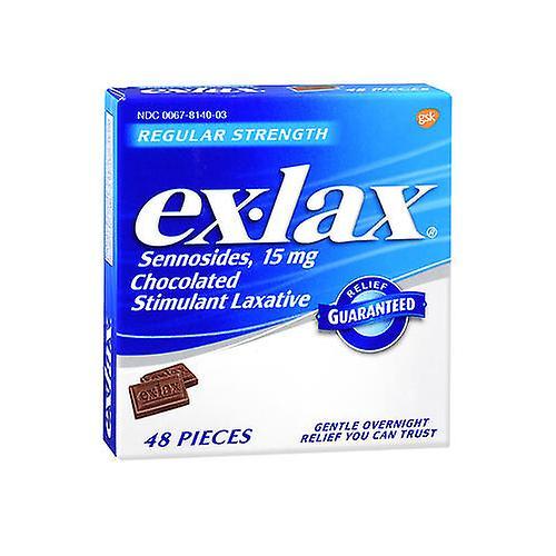 Novartis Consm Hlth Inc Ex-Lax Chocolated Stimulant Laxative Pieces Force régulière, compte de 1 (paquet de 1) on Productcaster.