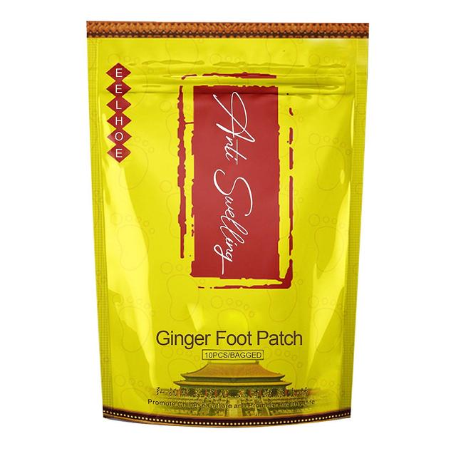 EELHOE 10Pcs Ginger Tongluo Foot Patches Reduce Inflammation Remove Body Toxins Enhance Blood Circul on Productcaster.