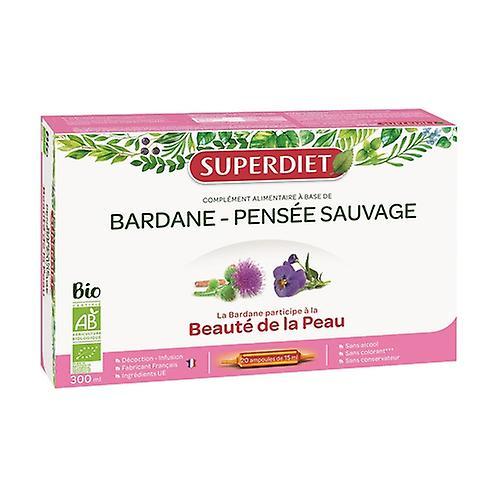 Super Diet Bio wild pansy burdock 20 ampoules of 15ml on Productcaster.