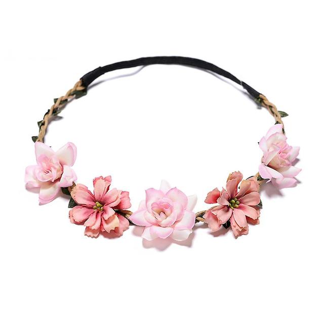 Wfuo Couronnes De Fleurs Bandeau, Florale Bandeaux Femme Guirlande De Fleur Bohme Headbands Floral Serre-ttes Ruban Lastique Pour Filles Fte Mariag... on Productcaster.