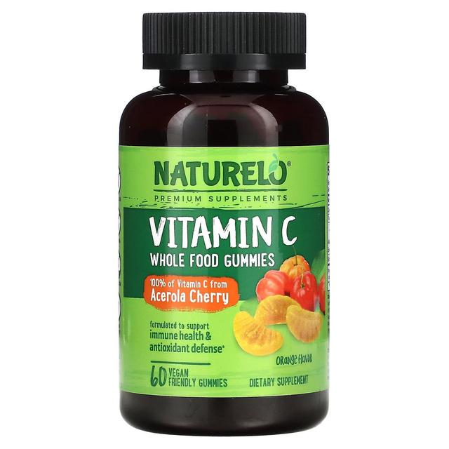 NATURELO, Vitamina C, Whole Food Gummies, Laranja, 60 Gummies Vegan Friendly on Productcaster.