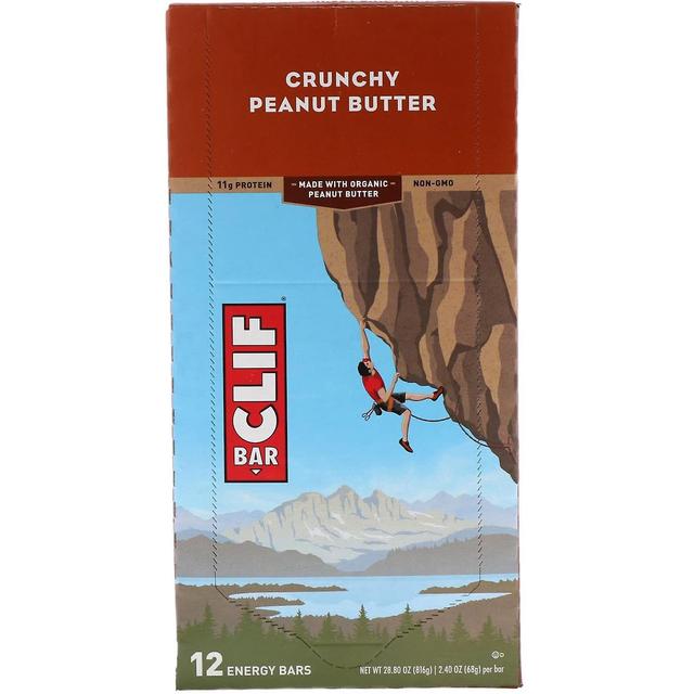 Clif Bar, Energy Bar, Crunchy Peanut Butter, 12 Bars, 2.40 oz (68 g) Each on Productcaster.