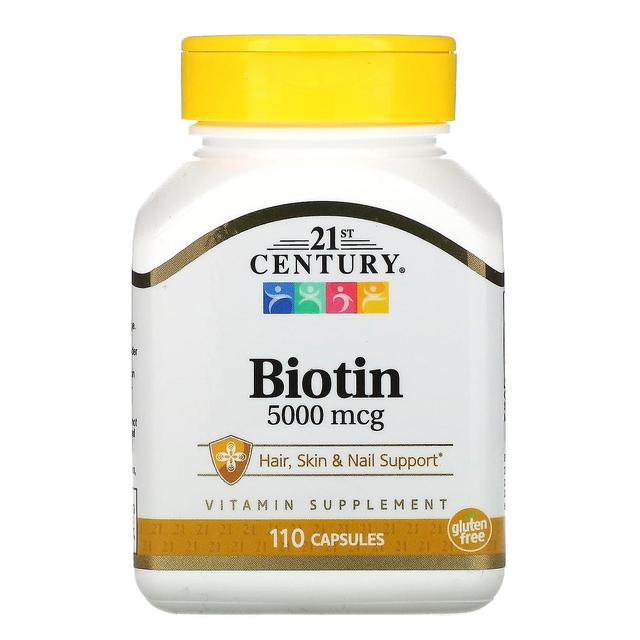 21st Century 21e eeuw, Biotine, 5.000 mcg, 110 Capsules on Productcaster.