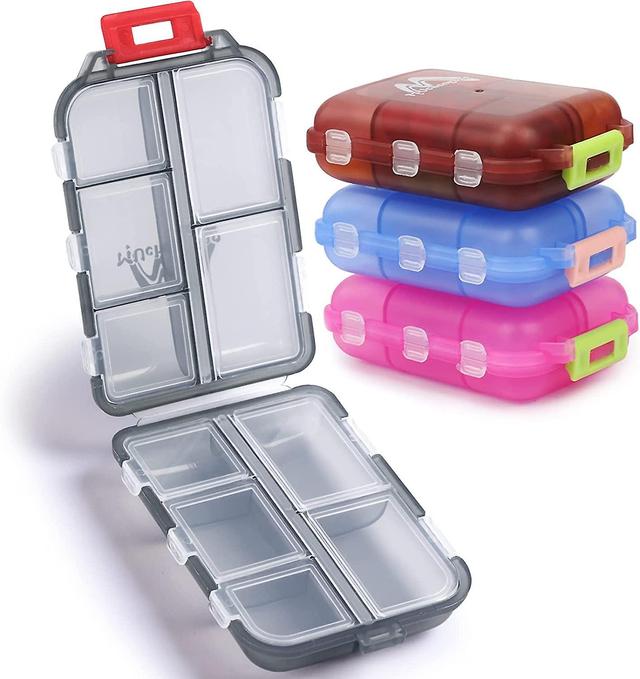 7-day pill box with 10 compartments, convenient for travel and daily use on Productcaster.