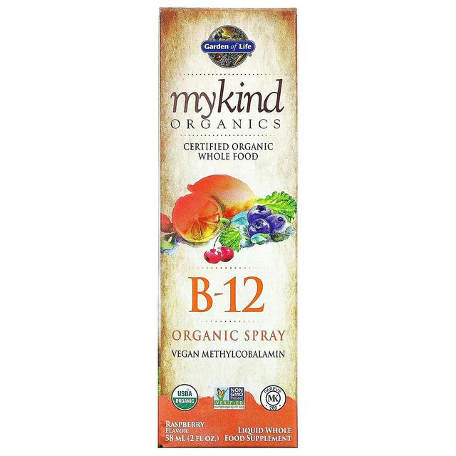 Garden of Life, MyKind Organics, B-12 Organic Spray, Raspberry, 2 fl oz (58 ml) on Productcaster.