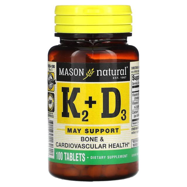 Mason Natural, Vitamina K2 Plus Vitamina D3, 100 Compresse on Productcaster.